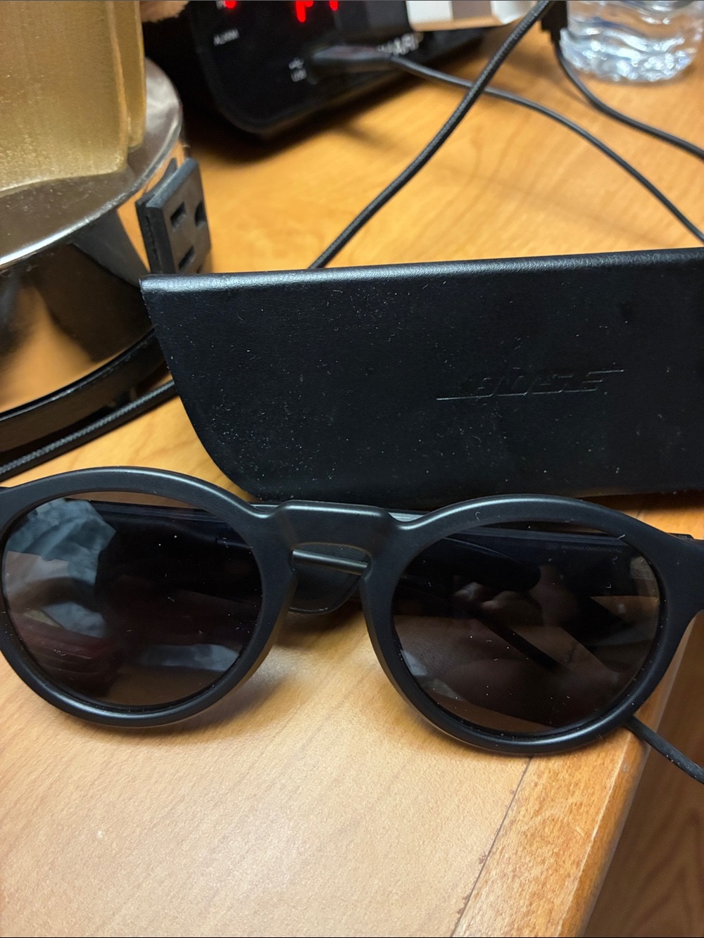 Bose Black Round Sunglasses with Black Case